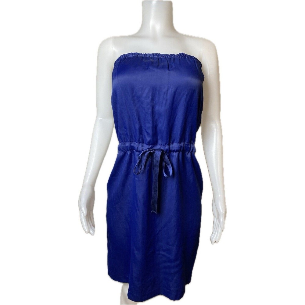 F. Vince Dress M Blue Sleeveless Off The Shoulder Neck. NWT